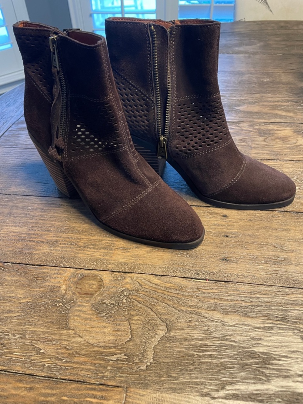 Lucky Brand Dark Brown Ankle Booties